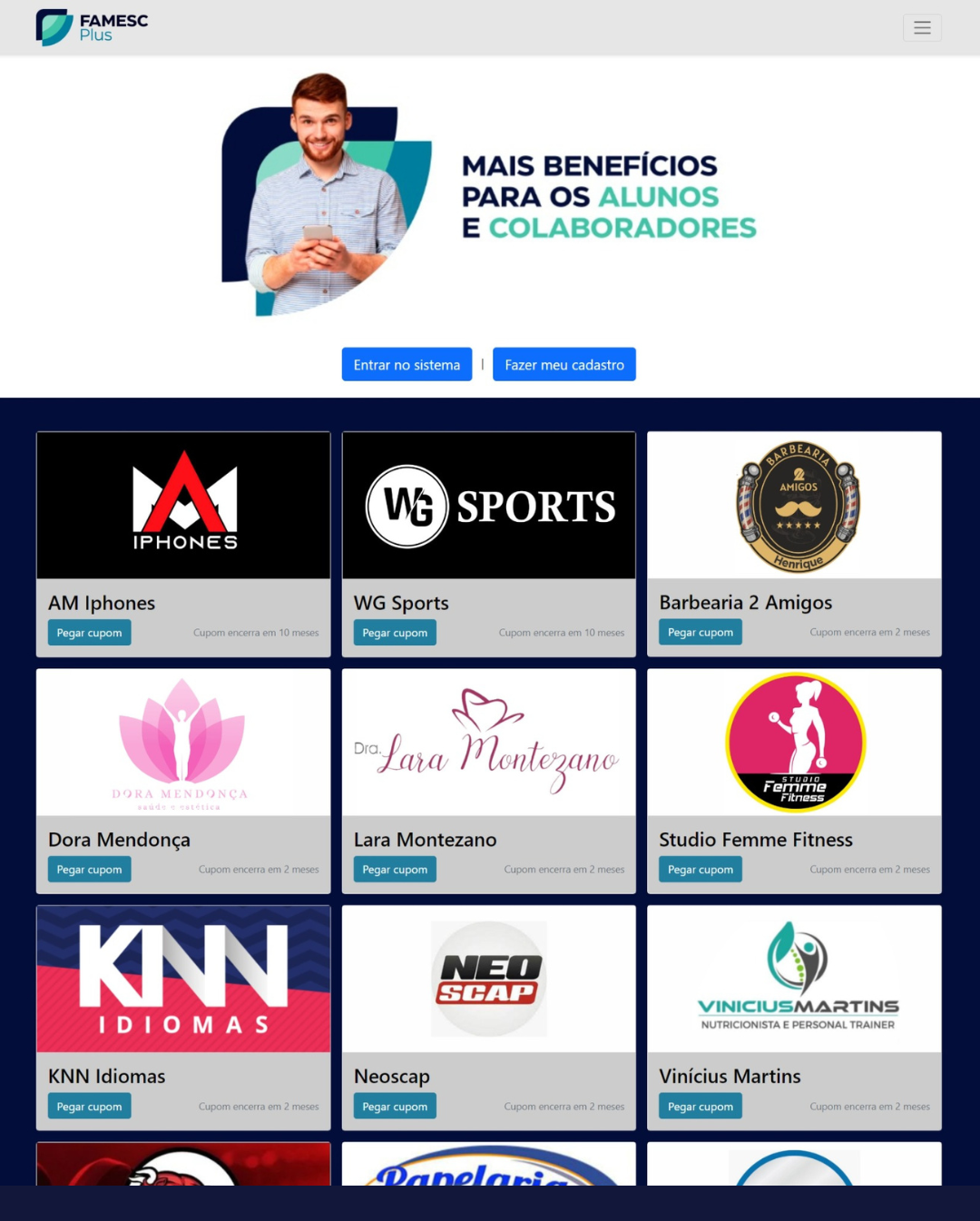 Sistema de cupons personalizado